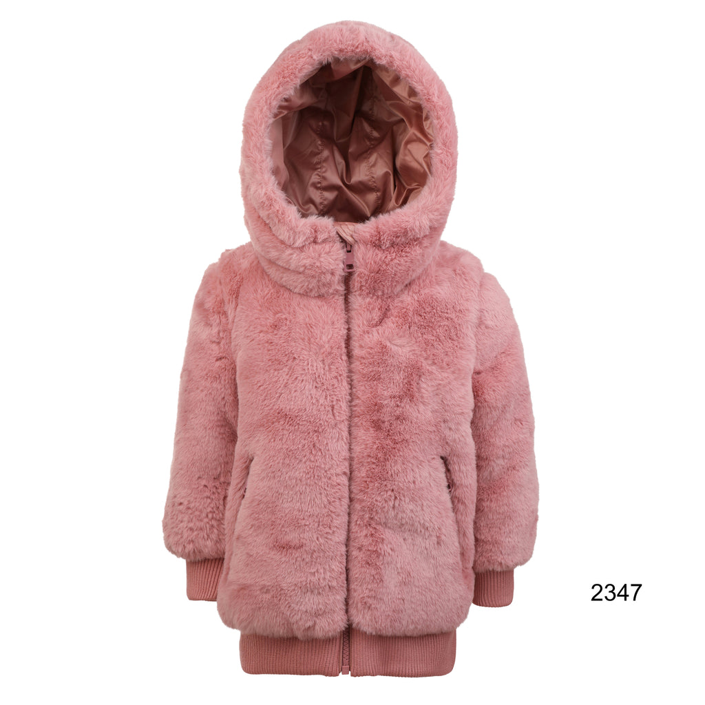 Baby Girl Jacket & Sweater | Jacket | Fur | Mauve | Pramie | AW23