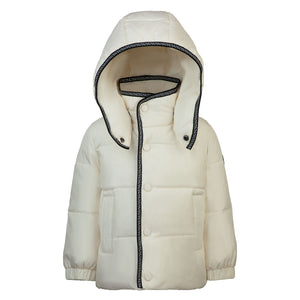 Baby Boy Jacket | Ivory With Black Trim | Pramie | AW24