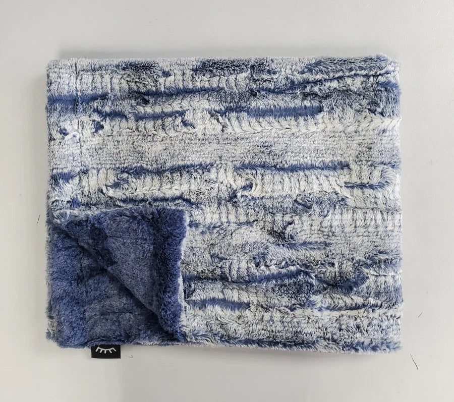 Baby Boy Blanket | Minky Plush | Wave Boa Navy | Winx + Blinx