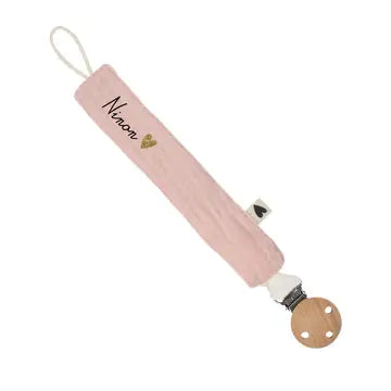 Pacifier Clip | Rose Gauze | Atelier Wagram