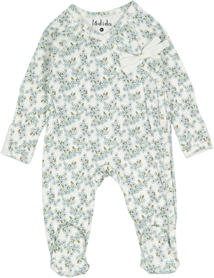 Baby Boy Footie | Slate Cherry Blossom | Ladida