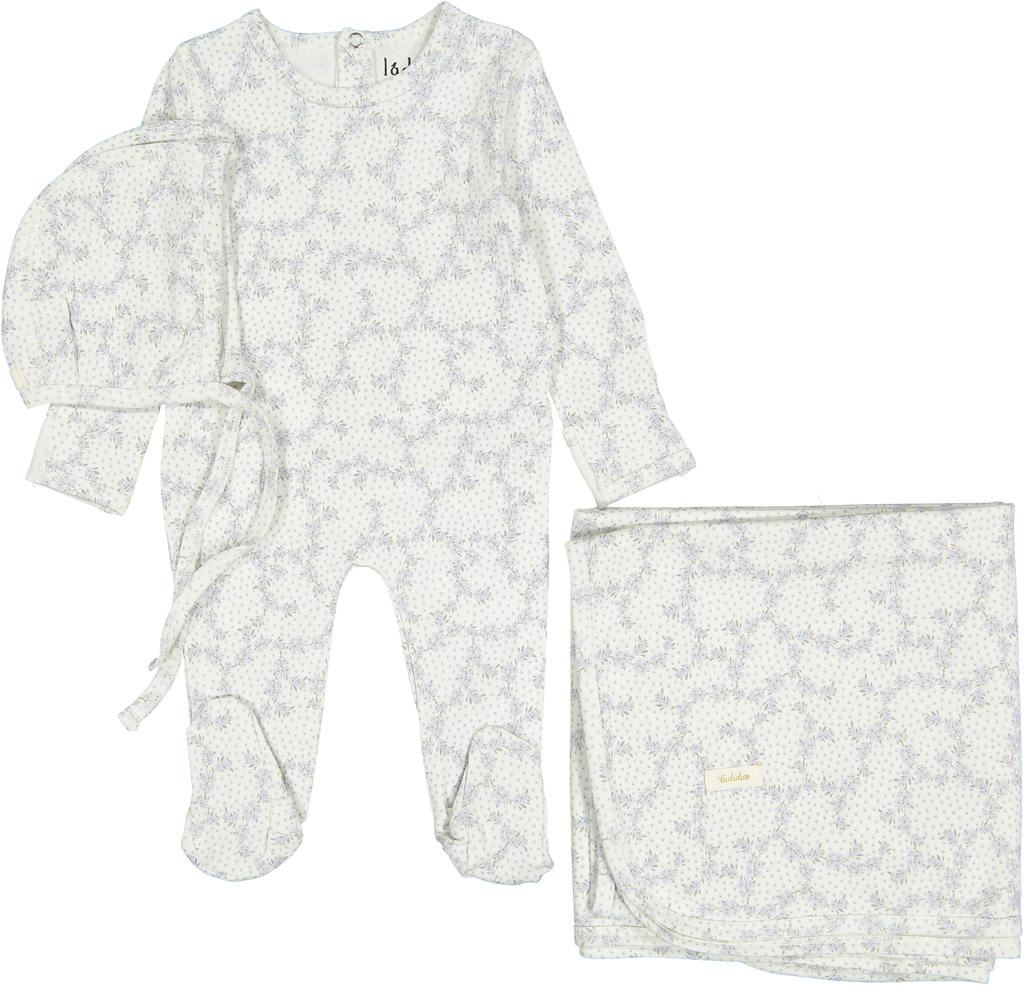 Baby Boy Layette Set | Vintage Vine | Blue | Ladida