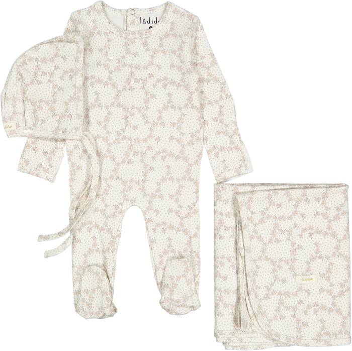 Baby Girl Layette Set | Vintage Vine | Pink | Ladida