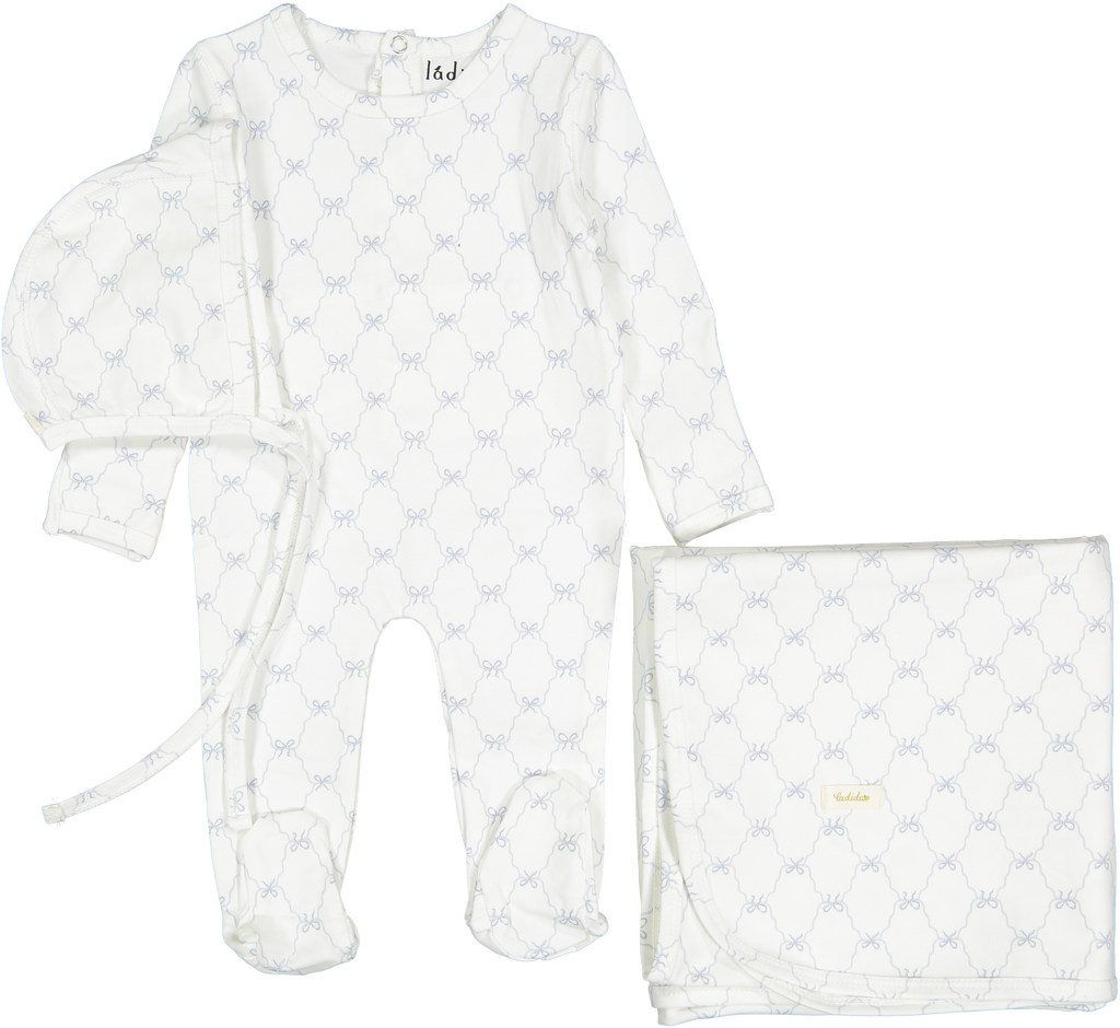 Baby Boy Layette Set | Blue Bow | Ladida