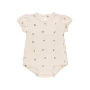 Baby Girl Romper | Embroidered Collection | Ivory Tulip | Ely's & Co | SS25