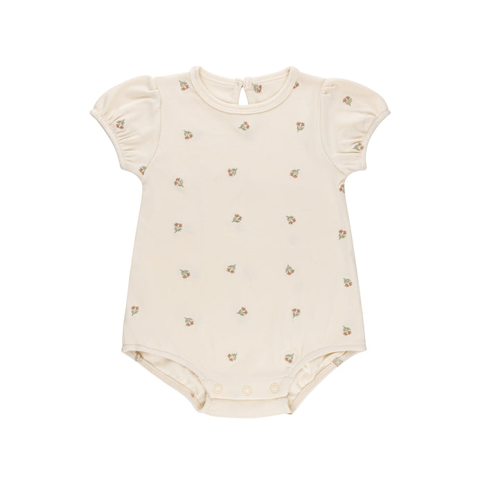 Baby Girl Romper | Embroidered Collection | Ivory Tulip | Ely's & Co | SS25