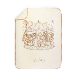 Baby Neutral Blanket | Teddy's Merry Go Snuggle | Vanilla Bean | Lil Teddy