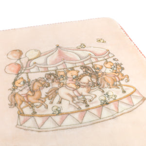 Baby Girl Blanket | Teddy's Merry Go Snuggle | Sugary Pink | Lil Teddy