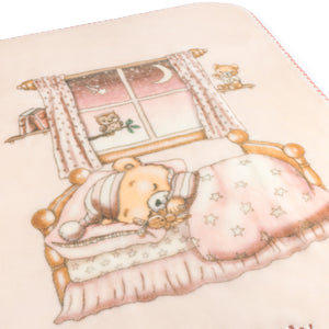 Baby Girl Blanket | Twinkle Twinkle Lil Bear | Sugary Pink | Lil Teddy