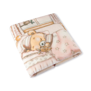 Baby Girl Blanket | Twinkle Twinkle Lil Bear | Sugary Pink | Lil Teddy