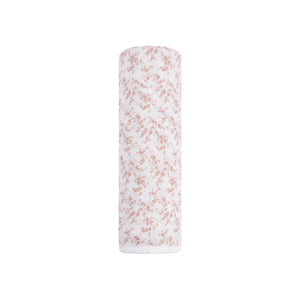 Baby Muslin Swaddle | Velour Vine Pattern |Pink on Ivory | Ely's & Co