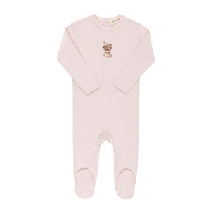 Baby Girl Footie | Organic Bear Collection | Pink | Ely's & Co | SS25