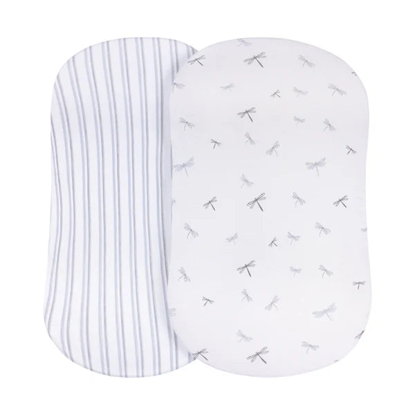 Crib Sheet Two Pack | Dragonfly & Stripe | Ely's & Co