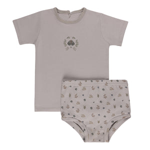 Baby Boy Short 2 Piece Set | Garden Floral Collection | Blue | Ely's & Co | SS25