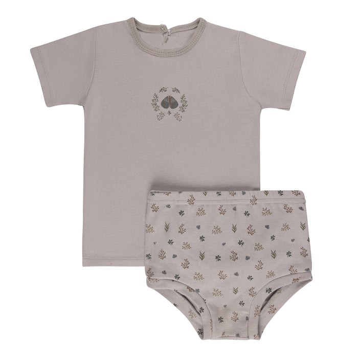 Baby Boy Short 2 Piece Set | Garden Floral Collection | Blue | Ely's & Co | SS25