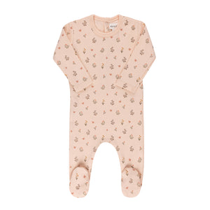 Baby Girl Footie + Hat | Garden Floral Collection | Pink | Ely's & Co | SS25