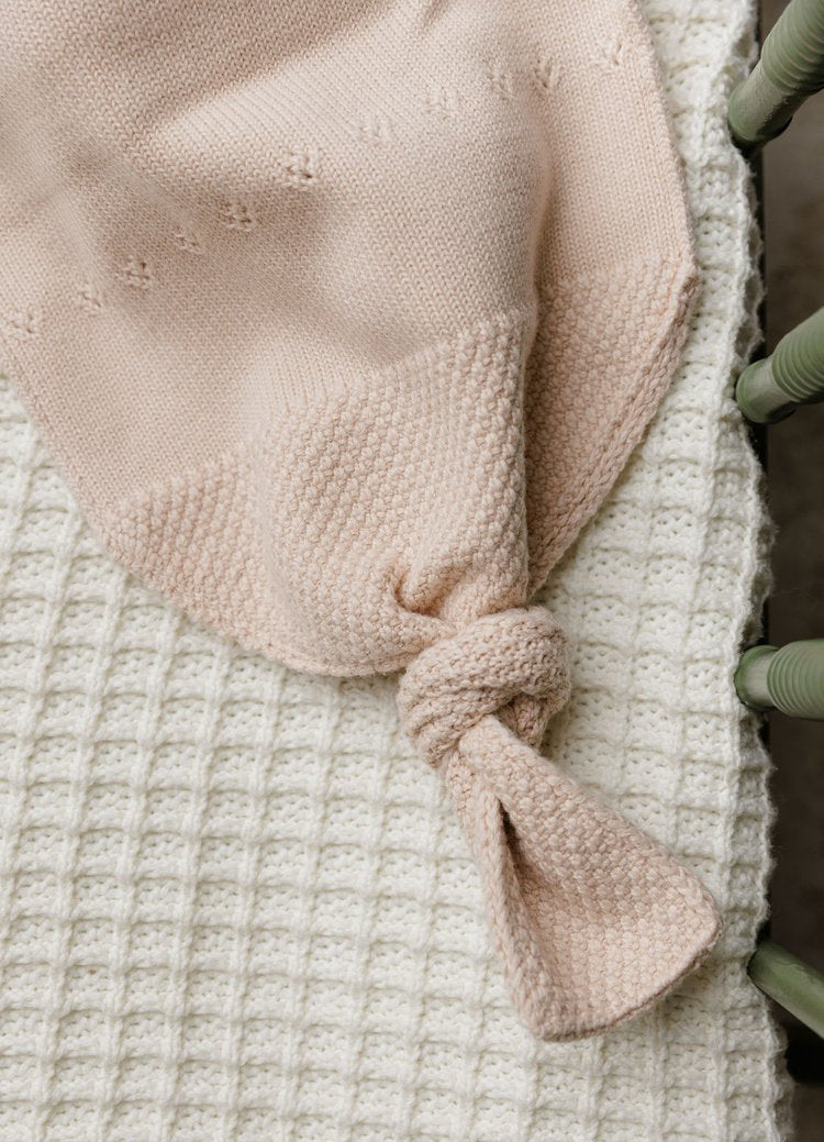 Baby Cocoon & Hat Set | Pointelle Knit | Rose  | Peluche