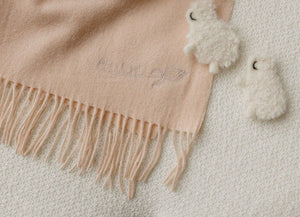 Baby Girl Lambswool Blanket | Rose | Peluche