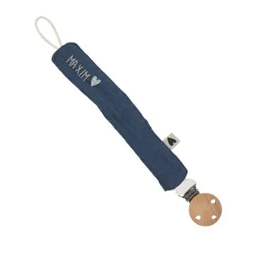 Pacifier Clip | Blue Jean Gauze | Atelier Wagram