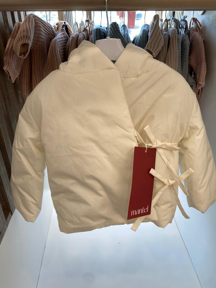 Baby Neutral Jacket | Side Opening Tie | Off White | Mantel