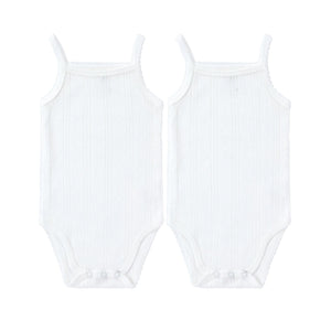 Spaghetti Strap Bodysuit - Undershirt | Pointelle | Boy 2 Pak | Petit Clair