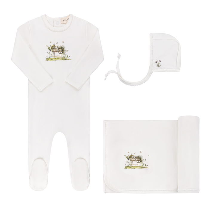 Baby Girl Layette Set | Watercolor Cradle Collection | Ivory Girl | Ely's & Co | SS25