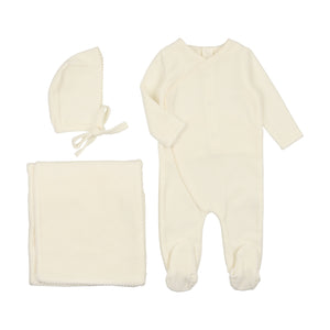 Baby Boy Layette Set | Pico Edge | Velour | Cream | Mema | AW23