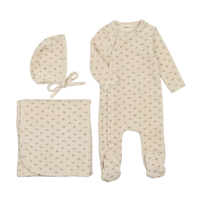 Baby Girl Layette Set | Floral Bud | Printed | Pink | Mema | AW23