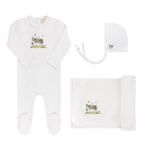 Baby Boy Layette Set | Watercolor Cradle Collection | Ivory Boy | Ely's & Co | SS25