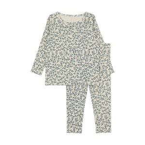 Baby Boy Long Sleeve Set | All Over Floral | Slate | Lil Legs | SS25