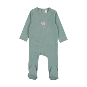 Baby Boy Footie | Teddy | Blue | Bonjoy Baby