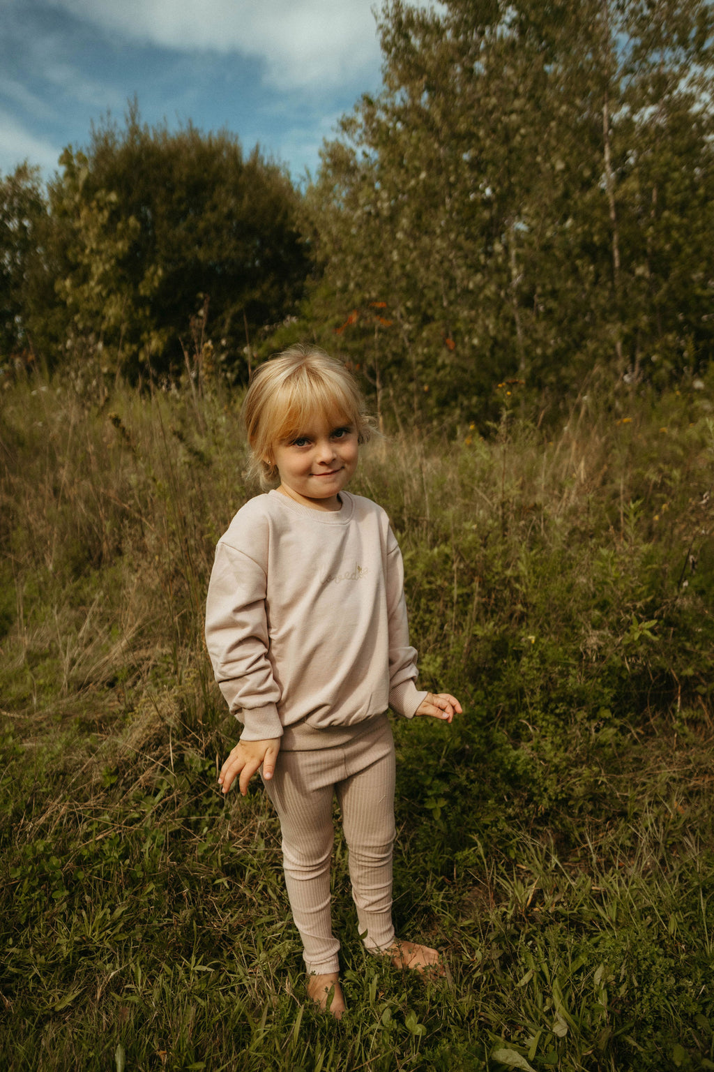 Baby Girl Sweatshirt Set | Loved | Mauve | Ladida