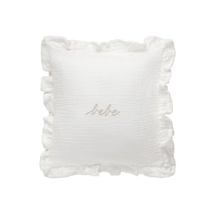 Domani Home Gauze Bebe Ruffle Accent Pillow | White | Domani Bebe