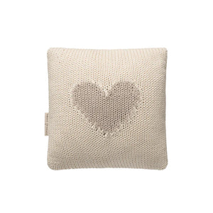 Domani Home Mini Toss Heart Knit Cushion | Grey | Domani Bebe