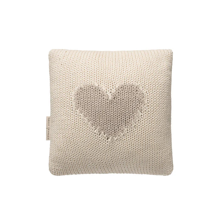 Domani Home Mini Toss Heart Knit Cushion | Grey | Domani Bebe