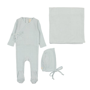 Baby Boy Layette Set | Fine Pointelle | Sky Blue | Lil Legs | SS25