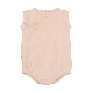 Baby Girl Romper | Fine Pointelle | Shell Pink | Lil Legs | SS25