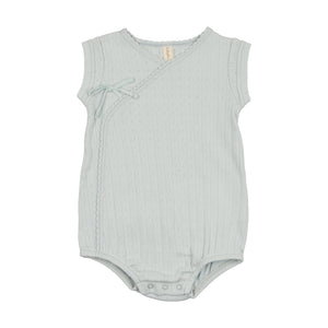 Baby Boy Romper | Fine Pointelle | Sky Blue | Lil Legs | SS25