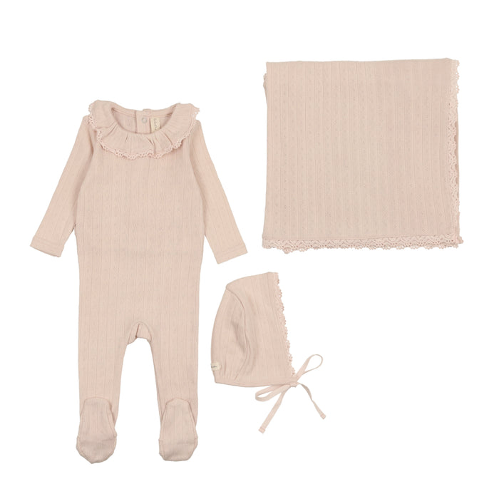 Baby Girl Layette Set | Fine Pointelle Ruffle | Petal | Lil Legs | SS25