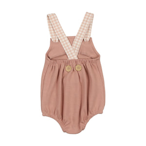 Baby Girl Romper | Gingham Glory | Misty Rose | Mon Tresor | SS25