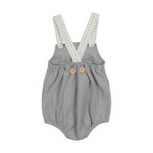 Baby Boy Romper | Gingham Glory | Quarry | Mon Tresor | SS25