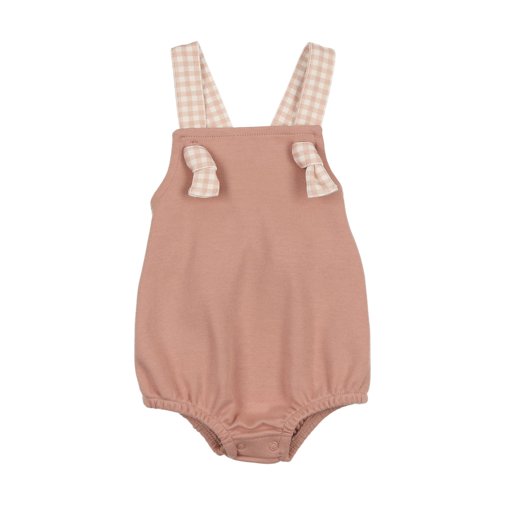 Baby Girl Romper | Gingham Glory | Misty Rose | Mon Tresor | SS25