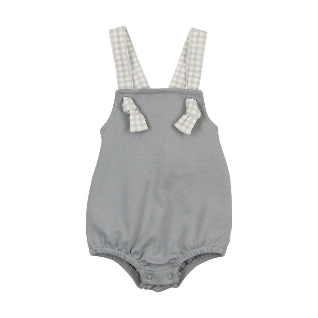 Baby Boy Romper | Gingham Glory | Quarry | Mon Tresor | SS25