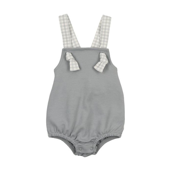 Baby Boy Romper | Gingham Glory | Quarry | Mon Tresor | SS25