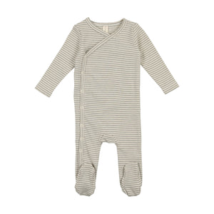 Baby Boy Layette Set | Heather Stripe | Sage | Lil Legs | AW23