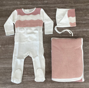 Baby Girl Layette Set | English Knit | Multi Pink | Chant De Joie