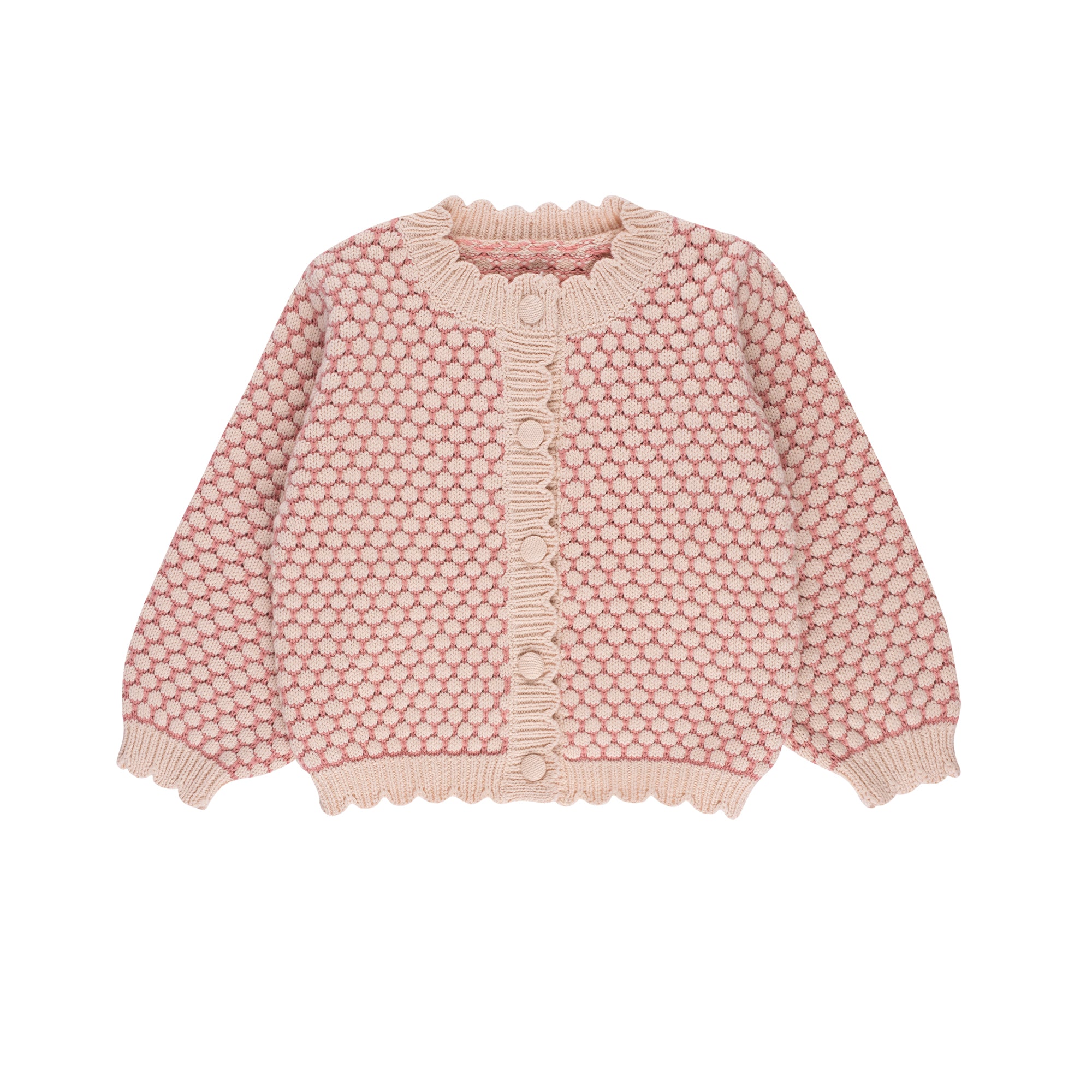 Baby Girl Sweater | Cardigan | Popcorn Knit | Pink | Ely's & Co. | AW2