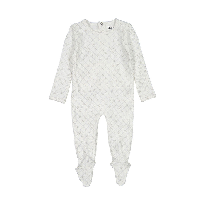 Baby Boy Footie + Hat | Grid Leaf | Ladida | AW23