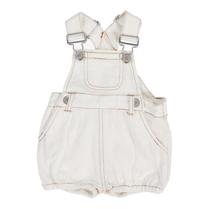 Baby Neutral Romper | Bicycle Overalls | White | Lil Legs | SS25