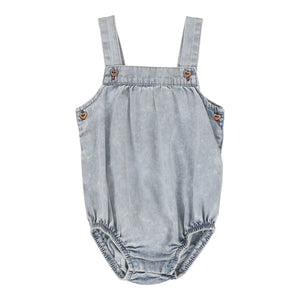 Baby Girl Romper | Blue Wash | Lil Legs | SS25